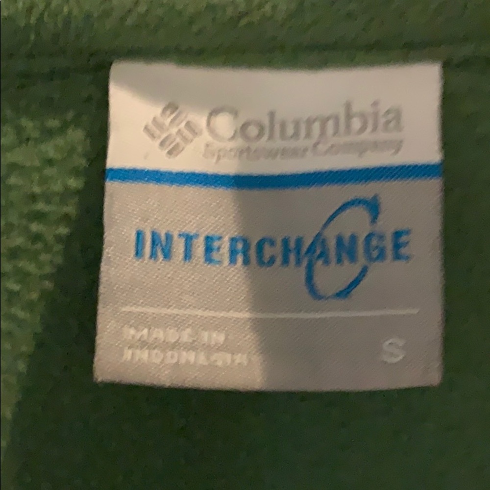 Columbia fleece zippered fleece jacket in green